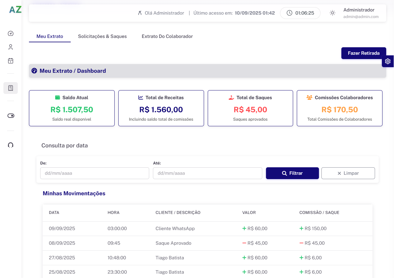 Print do sistema AgendaZ