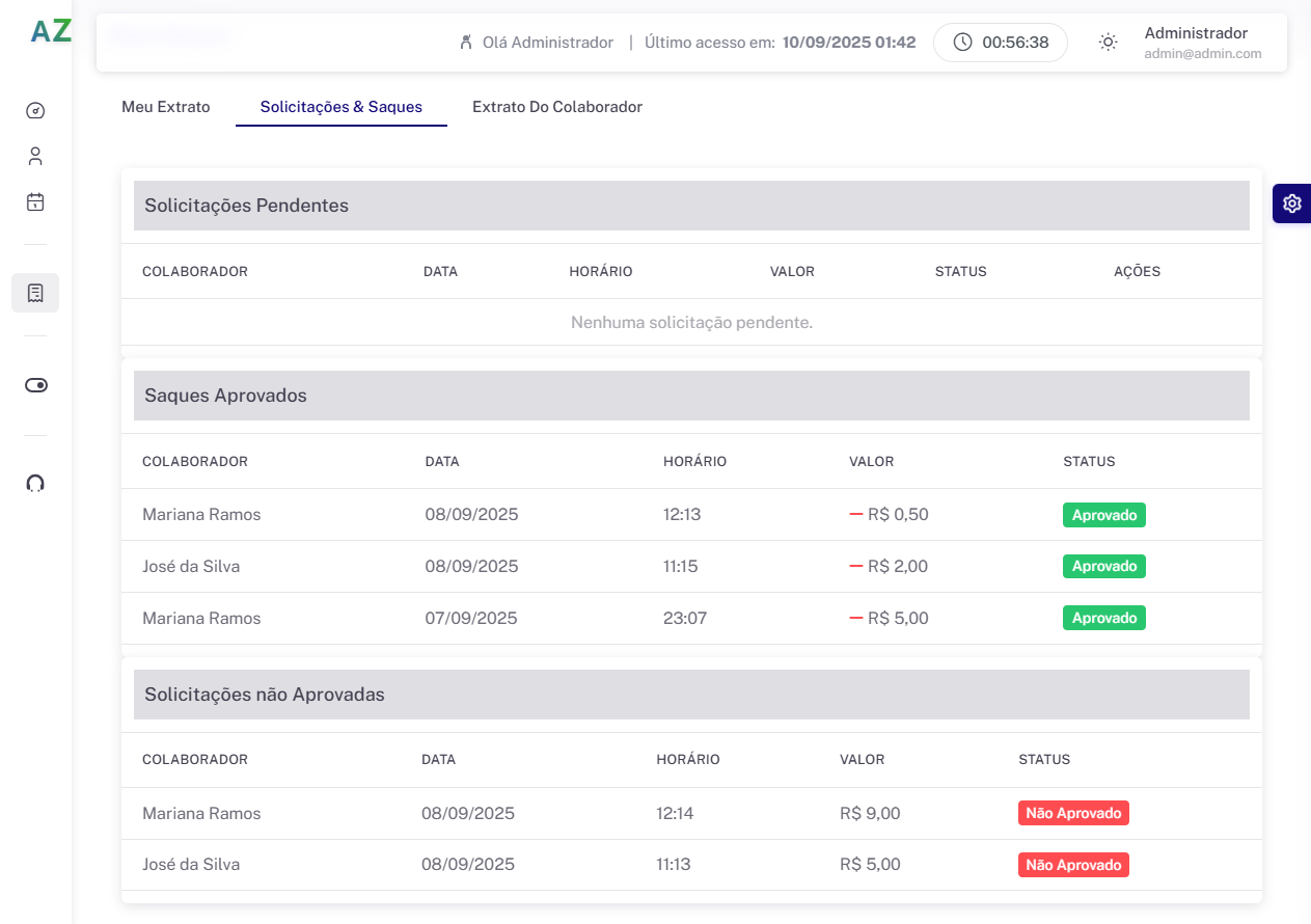 Print do sistema AgendaZ